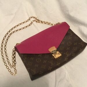 Louis Vuitton Fuchsia and Brown Monogram Crossbody